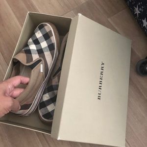 Burberry slip ons